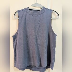 Pact Organic Cotton Tank Sleeveless Blue Women's Top Small